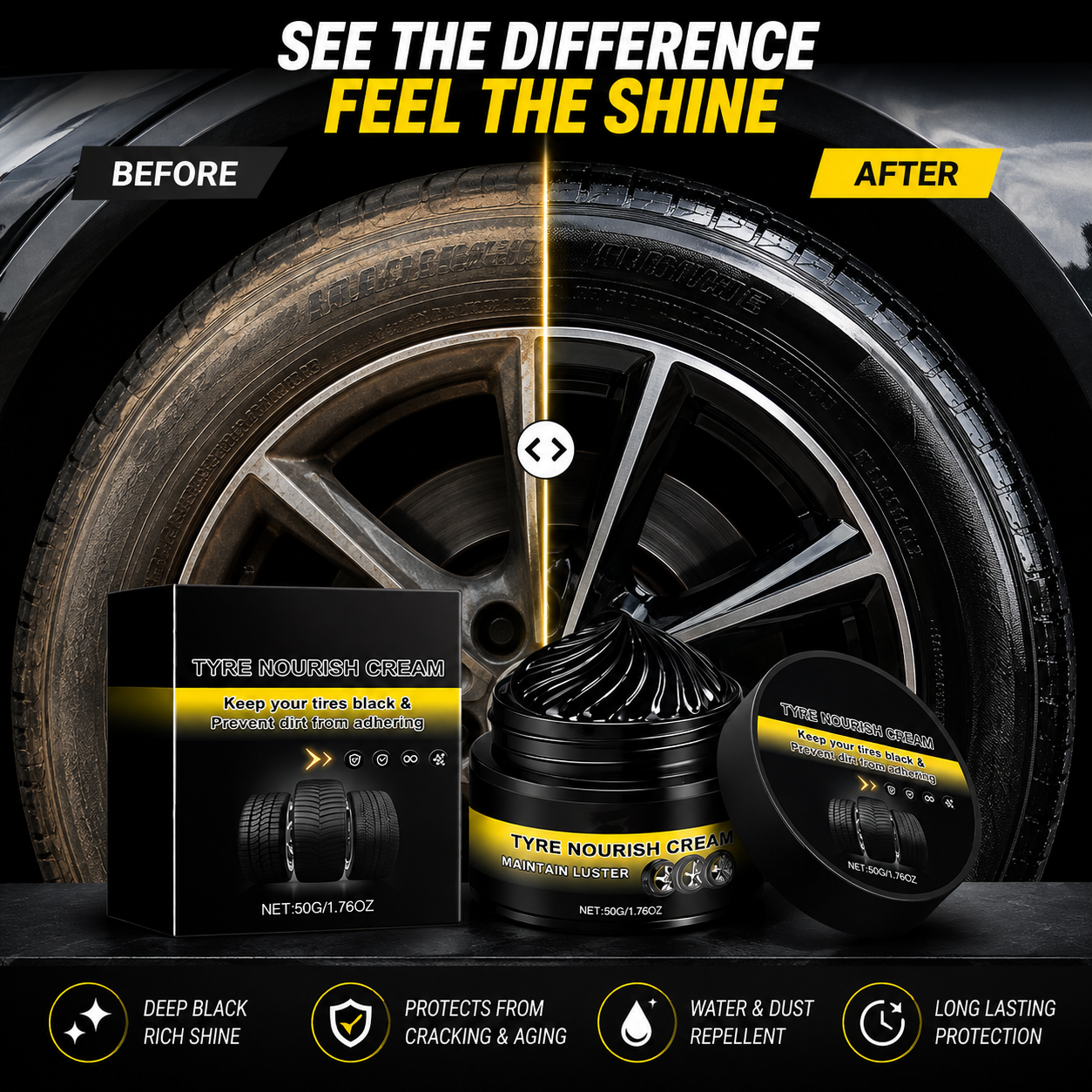 Powerful Wheel Cleaning Refurbish Wax ( BUY 1 GET 1 FREE )
