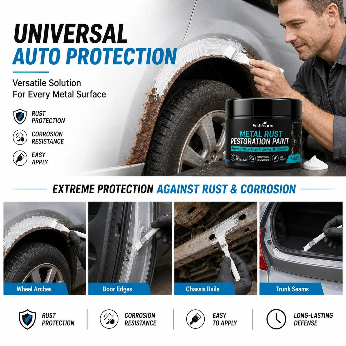 Metal Rust Protection Repair Paste – Restores rusty gates, railings & tools. Forms protective coating – no need to replace!
